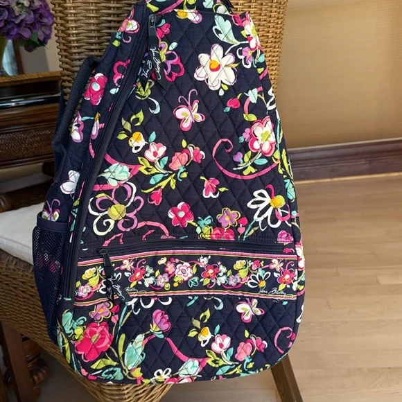 Vera Bradley Ribbons Sling Tennis Backpack - Picture 6 of 9